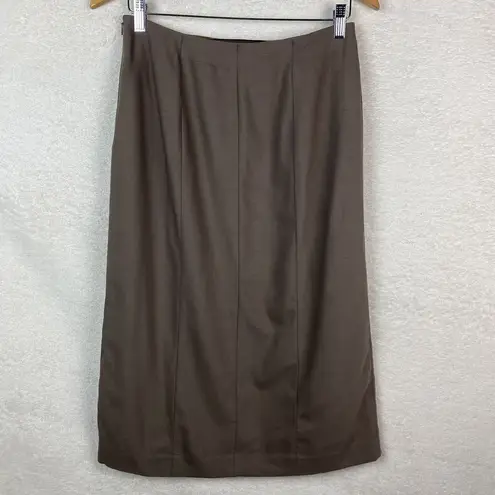 Talbots  Womens‎ Stretch Wool Skirt Pleated Size 6 Brown Made in Japan Career