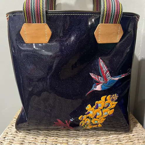 Consuela Haley Tote Bag Retired Hummingbird Blue Sparkles Classic Embroidered