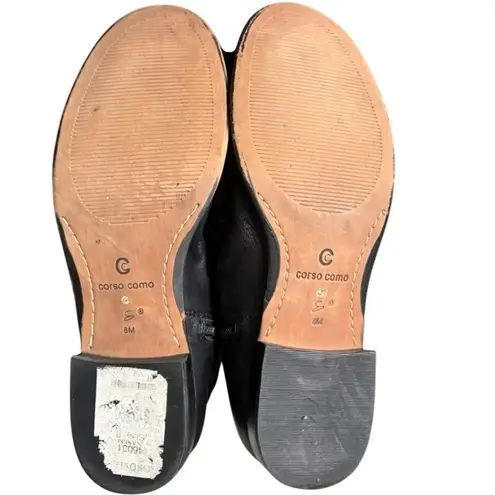 Corso Como  Santona Quilted Riding Boots Sz 8 Black Leather Zip Up Knee High thumbnail 6