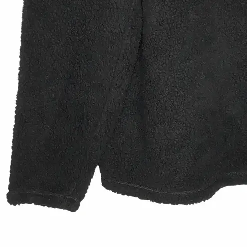 Weatherproof new π Vegan Sherpa 1/4 Zip Pullover Sweatee Sweatshirt π Black