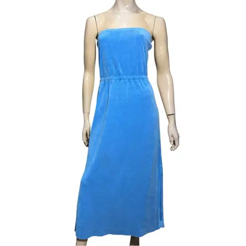Juicy Couture  Vintage RARE Women’s Size S Blue Terry Strapless Maxi Long Dress