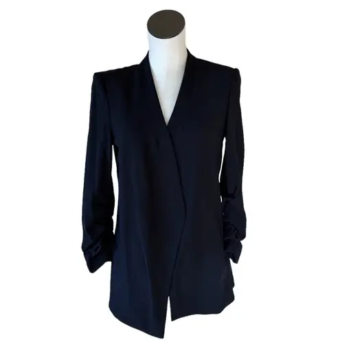 T Tahari NWT Collarless Open Front Blazer Black SZ-2X