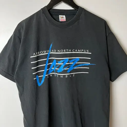 1996 Vintage 90s Arrowhead North Campus Jazz T Shirt Black XL Extra Large USA