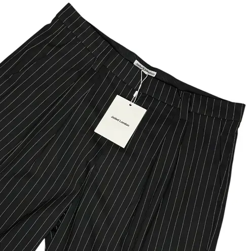 Jaded London Pinstripe Goliath Baggy Shorts, Black, W36