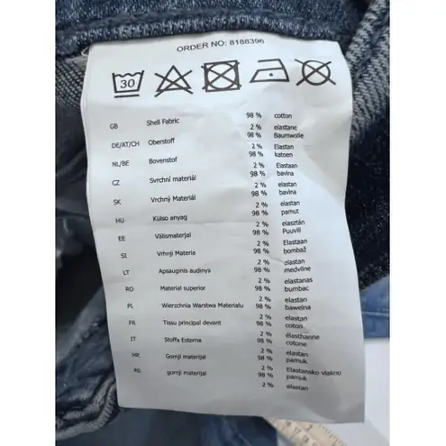 Denim 1982 Womens Blue Cotton Blend Skinny Raw Hem Jeans Size 36 Waist 27" Blue