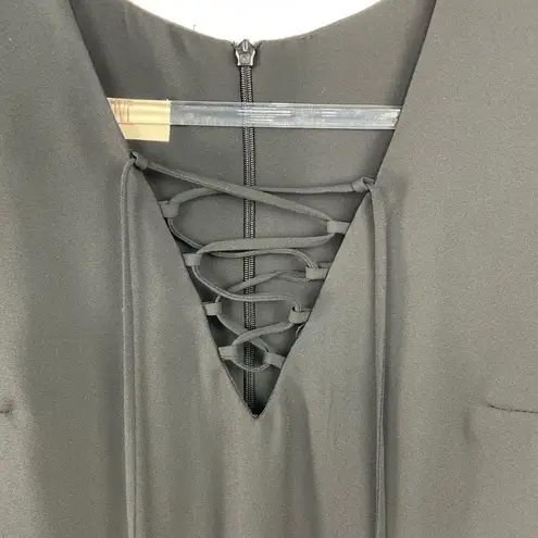 Lucy Love Black Lace Up Short Sleeve Shift Dress X-Small XS