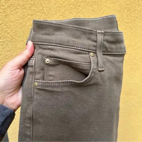 Mother High Waisted Rascal Ankle Step Fray jeans Capers 27 Green