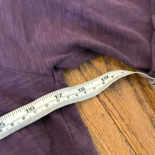 Lilla P purple cotton short sleeve tie detail shirt Small Purple