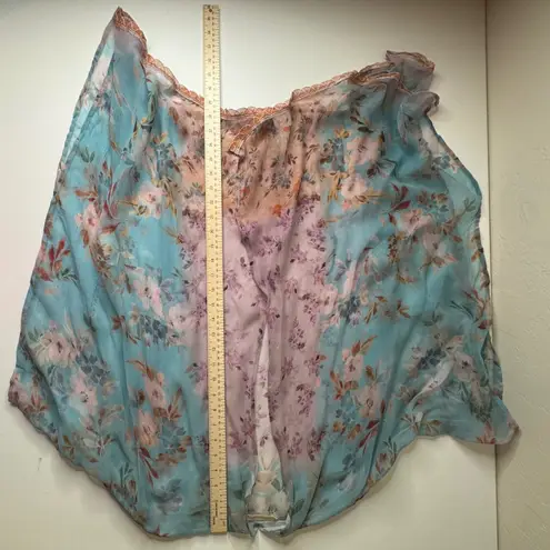 Soft Surroundings Sheer Floral Kimono Cardigan Size S/M Lightweight Fairy Artsy