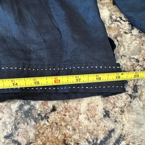 Irish Linen Richard Malcolm Jacket Blazer Black White Pearl Buttons Sz M medium