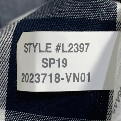 J.Crew Blue White Buffalo Gingham Check Midi Dress Size S Nautical Resort Rush