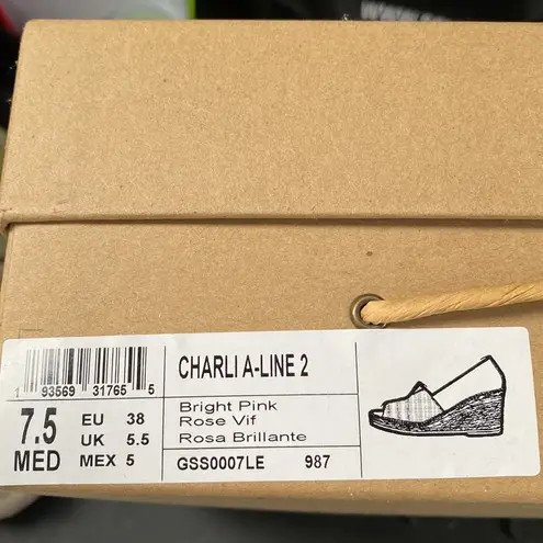 Gentle Souls Pink 7 1/2 by Kenneth Cole Wedge Espadrilles NIB