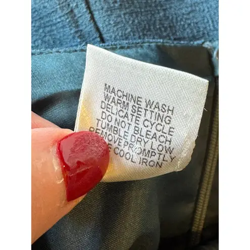 Henry Lee Dress Women 4 Petite Blue Vintage Crew Neck A Line Mini Preppy Retro Size 4P