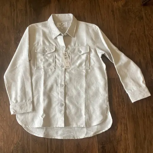 Split Coast Flannel Comfy Shacket Gray