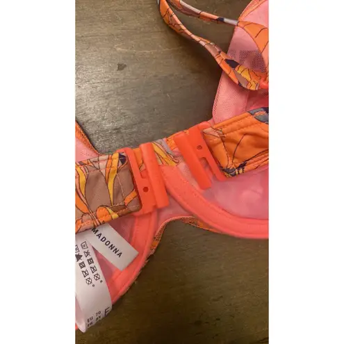 Prima Donna Melanesia Coral Flower Bikini Top 32DDD Summer Vacation Cruise Beach Orange Size L