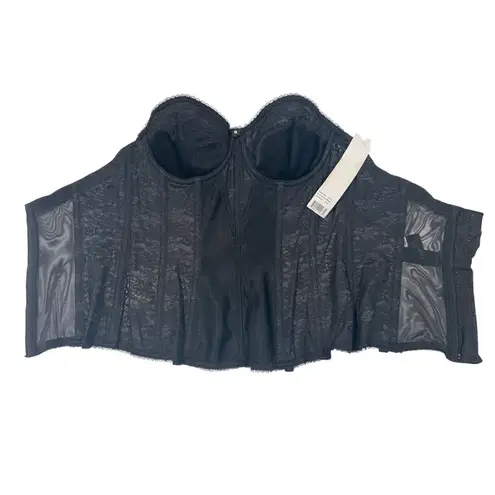 Dominique Colette Lace Corset Bridal Longline Bra Style 8949 Black Size 34B NWT