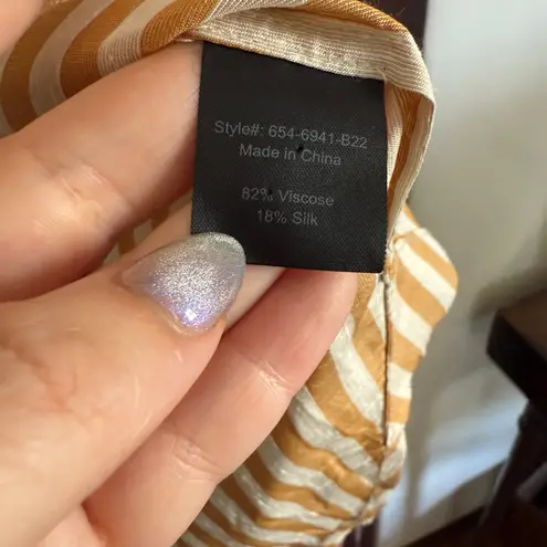 Jenni Kayne | Boyfriend Shirt in Mustard Stripe | Size XXL