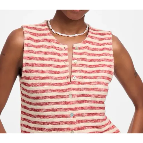 Madewell  | Crewneck Sweater Vest in Stripe thumbnail 2