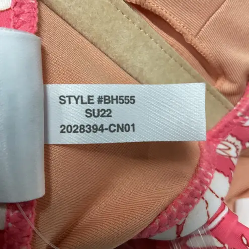 J.Crew  Floral Bikini Swimsuit O-ring Bandeau Top High Waist‎ Bottom S Pink NWT