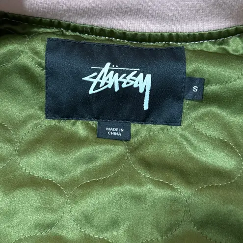 Stüssy Stussy Women's Union Bomber Zip Up Jacket Light Pink Size Small