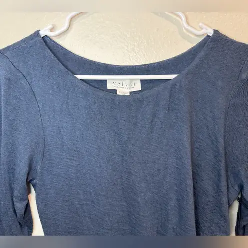 Velvet Tees Velvet Graham & Spencer NWT Navy Long Sleeve Ruched Sheath Dress Bodycon Size L - Image 6