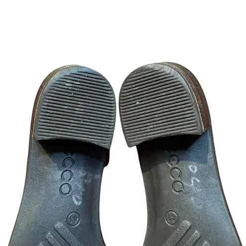 Ecco Shoes Womens Size 41 Brown Leather Penny Loafer Slip On Comfort Low Heel