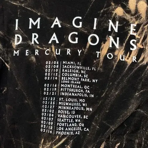 Imagine Dragons Mercury US Tour Electropop Bleach Dye M