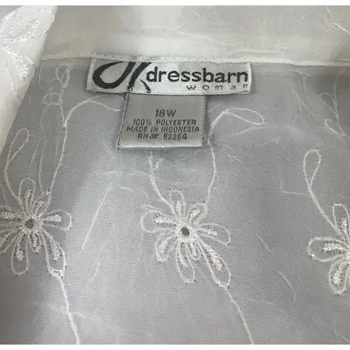 Dressbarn Women's White Shear Top Size 18W