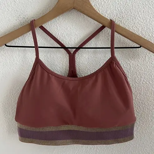 NYLORA Metallic Banded Y Back Sports Bra Medium