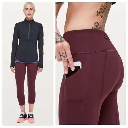 Lululemon  Pace Rival Crop *22" Full On Luxtreme in Dark Adobe W6AV0S