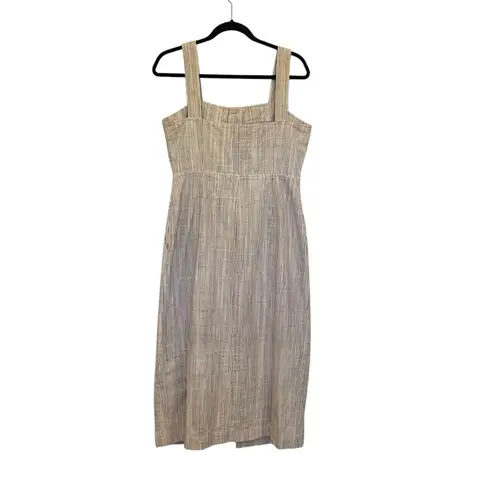 Apiece Apart Berel Tank Cream Pin Striped Midi Dress Size 10