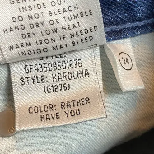 GRLFRND  Karolina High Rise Jeans Ankle Raw Hems Size 24