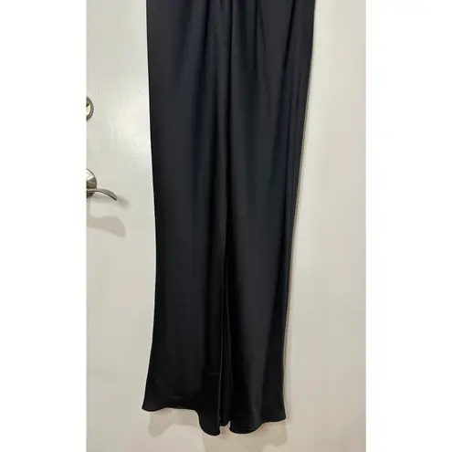 Ramy Brook Quinn Plunge-Neck Gown Dress Black Size 10 NWT Bold Front Slit