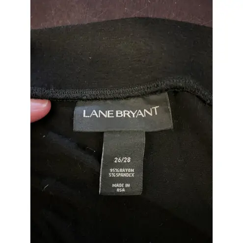 Lane Bryant  Skirt Womens 26/28 Black Asymmetrical Maxi Plus Size Rayon - Image 6