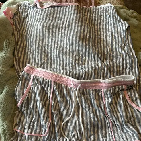 Striped pajama set Pink Size M