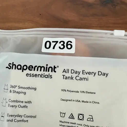 Shapermint Essentials All Day Every Day Tank Cami Smoothing Shaping Tan