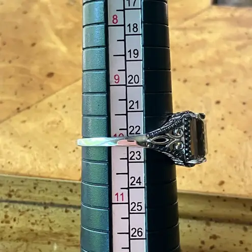 Natural Smoky Quartz Sterling Silver Solitaire Ring Size 10