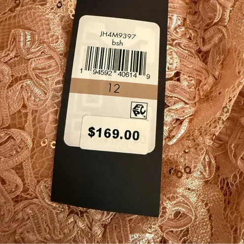 Jessica Howard Women's 3/4-Sleeve Soutache Jacket Fit & Flare Dress Blush Sz 12