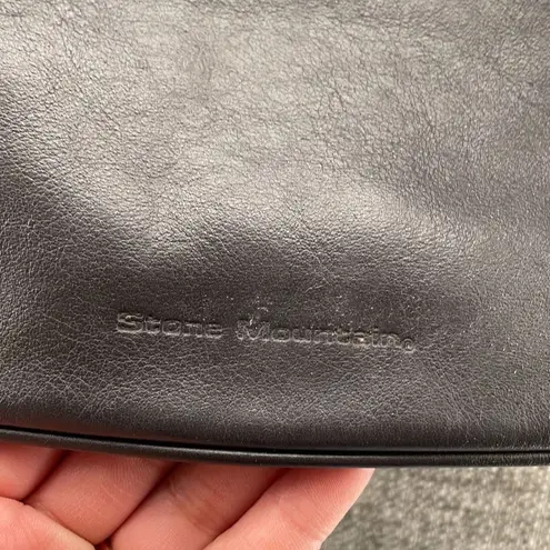 Vintage Shoulder Bag Med Stone Mountain Dark Brown Leather Minimalist Soft 90s Brown