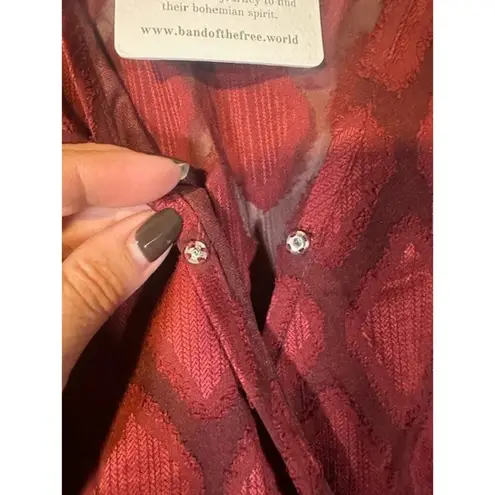 Band of the Free Maroon Diamond Pattern Wrap Style V