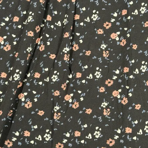 Bella Dahl Bella Dahl Shirt Womens Medium Black Pink Dark Floral Flowers Button Up Cottage