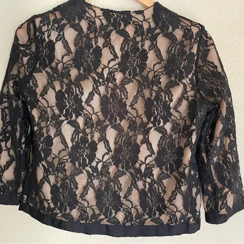 Newport News Black Lace Jacket Size Small