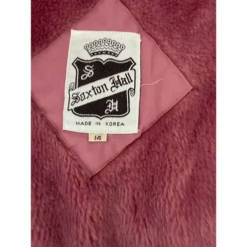 Saxton Hall Womens Lavender Light Rain Jacket Coat Sz petite 14 Funnel Neck Purple