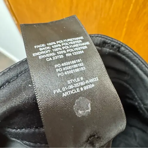 Babaton Aritzia Command Cropped Faux Leather Straight Leg Womens Pants Black 8