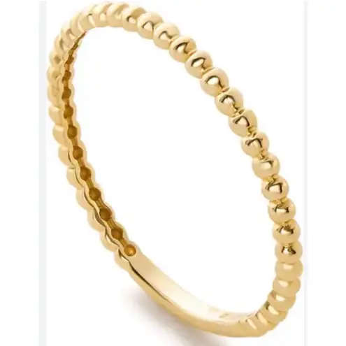 Boutique Dainty 14k Gold Plated S925 Bead Ball Ring‎ Jewelry, Size 6