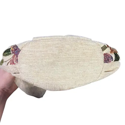 Cottagecore Embroidered Shoulder Bag Boho Whimsical Floral Tapestry Fairy Casual Green