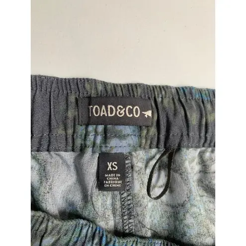 Toad & Co Women's Green Pattern Shorts, Cotton Blend - Size XS