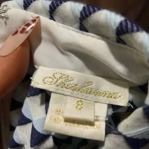 Shoshanna Salome Shirtdress  geometric  blue formal event designer fall $459 8