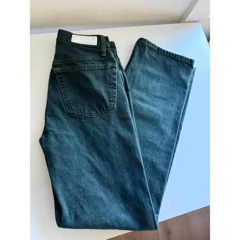 RE/DONE $285 High Rise Loose in Evergreen Dipped - 25