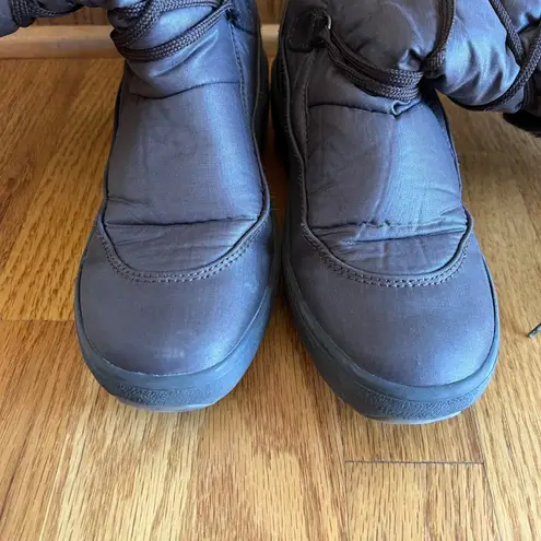 Pajar Boots Snow Faux Fur SZ 37 6/6.5 Waterproof Lace Up Grip Insulated Pull On Brown